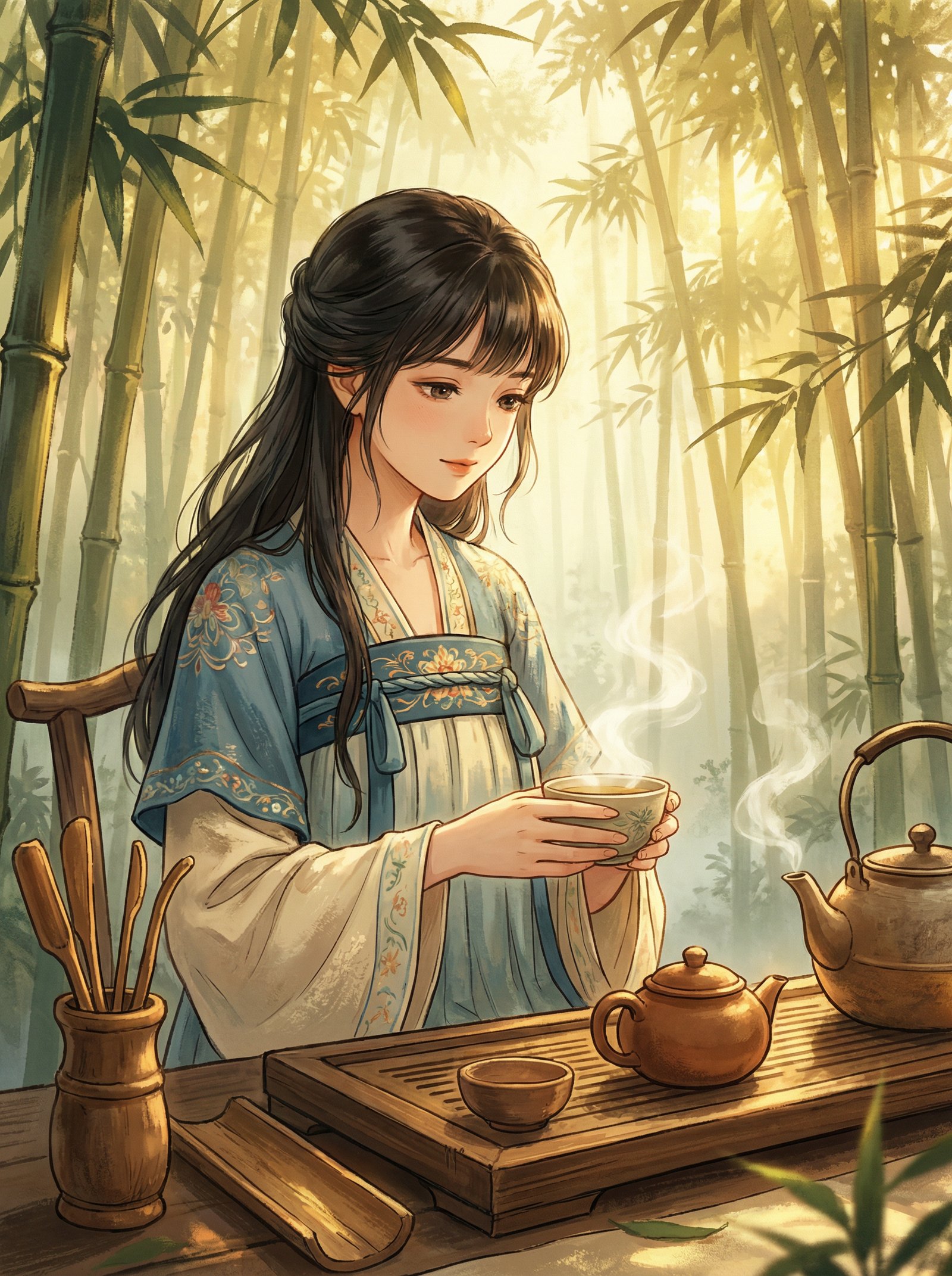 呦呦视频动漫-竹林品茗
